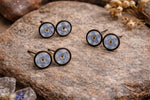 Forget-Me-Not Wildflower Stud Earrings | Pressed Flower Botanical Earrings | Handmade Montana Jewelry - Image 1